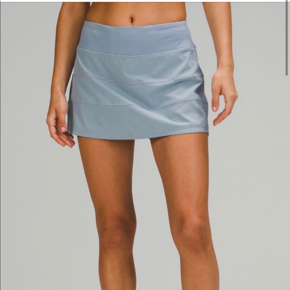 Lululemon chambray pace rival mid rise skirt